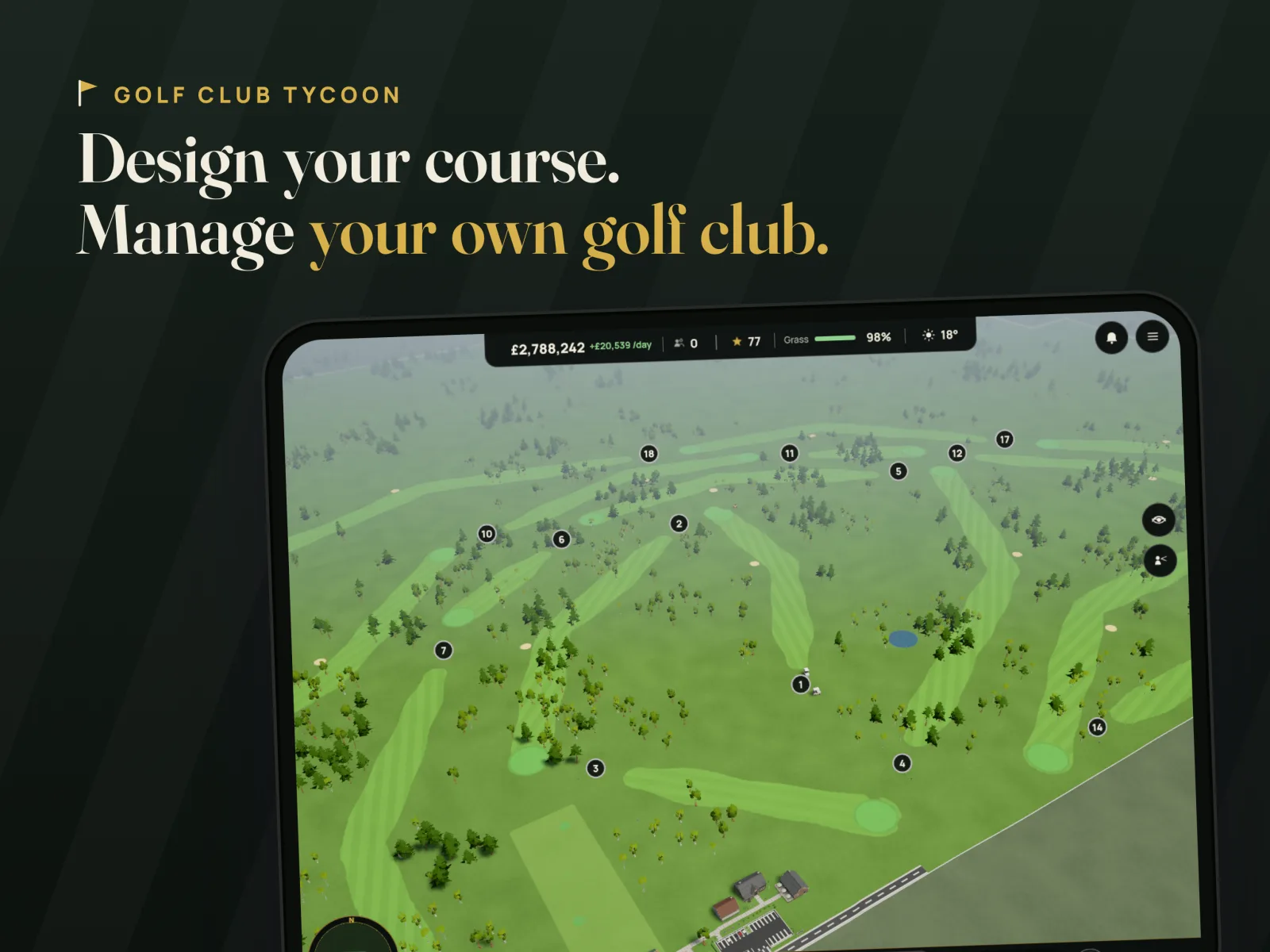 Fairways on iPad, screenshot 1